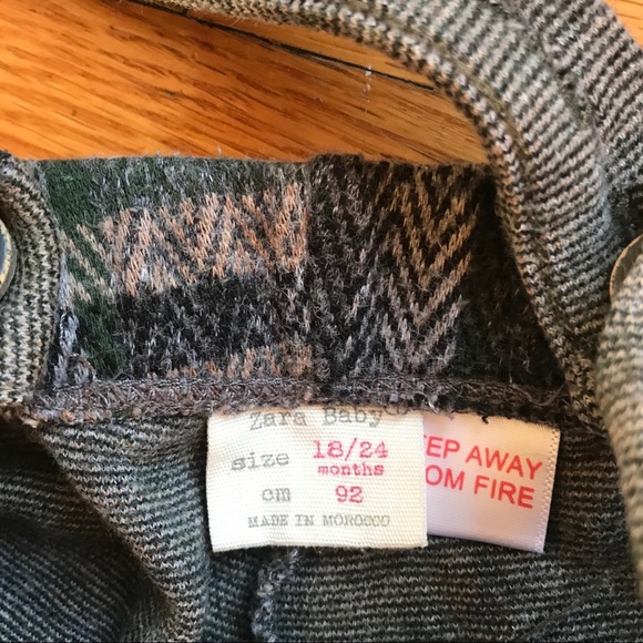 Zara Knit Plaid Pants 18-24M - Picture 3 of 5